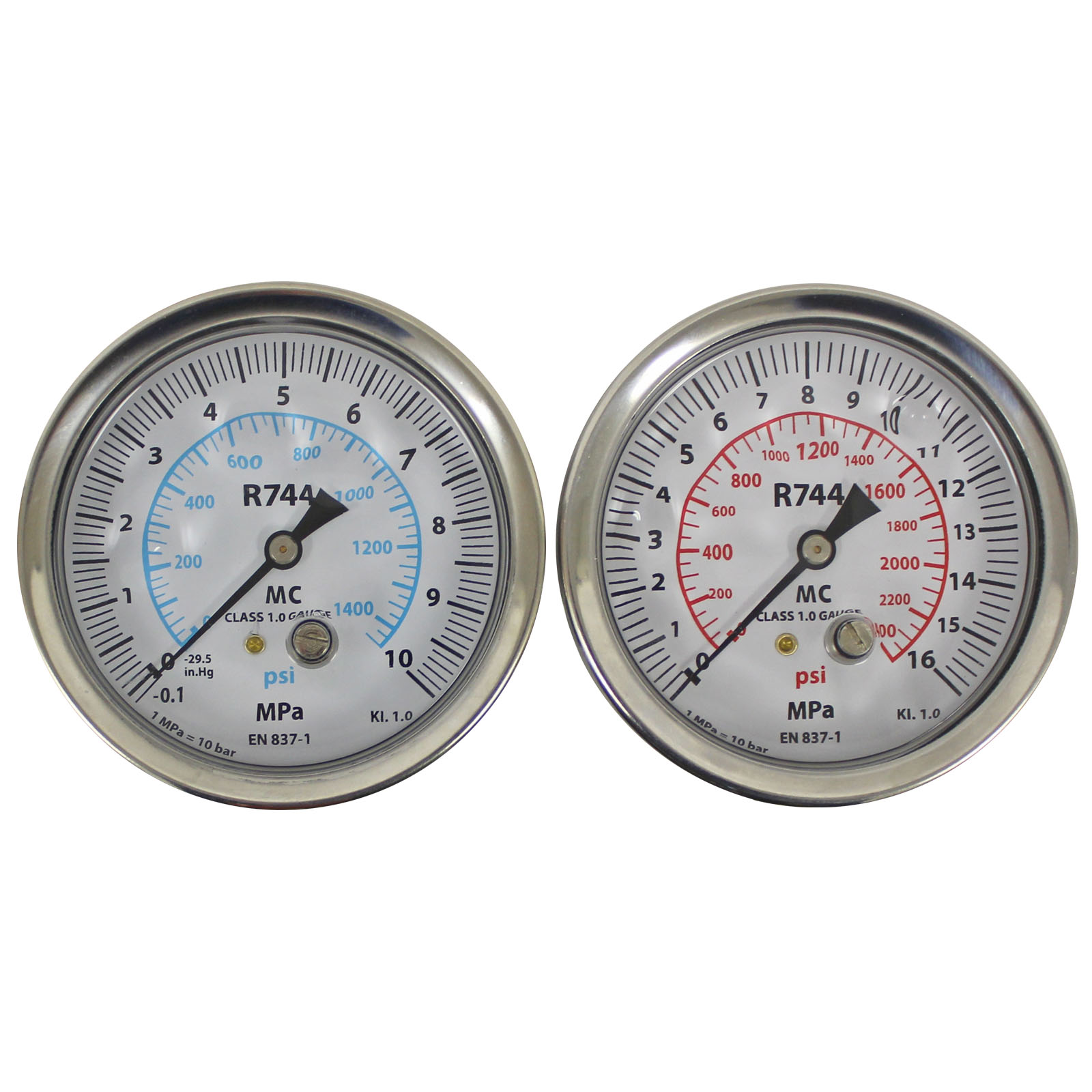 High Pressure 70mm Oil Filled Gauge - Class 1.0 - Co2