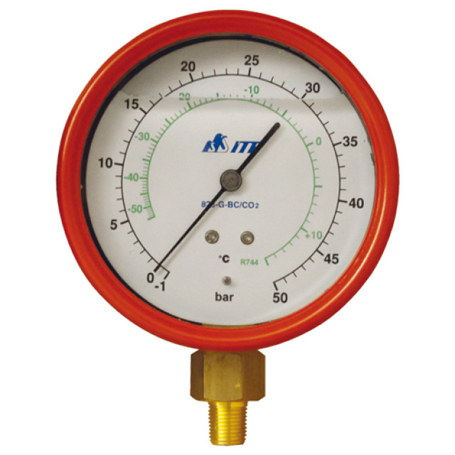 Manomètre BP bain huile Ø 80, R744 subcritique